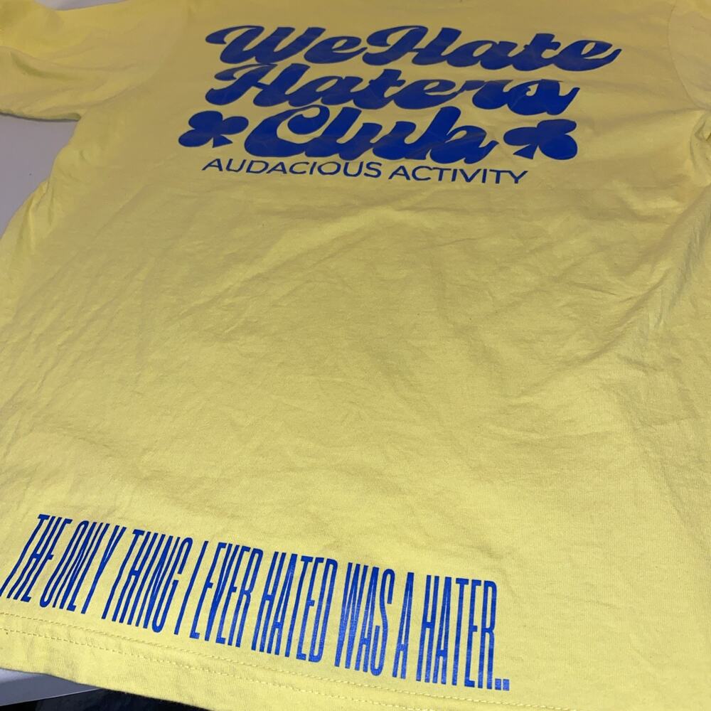 Audacious Activity T Shirt We Hate Haters Club Large